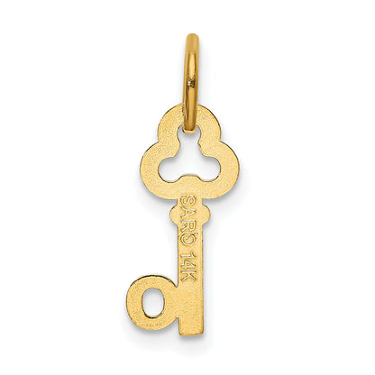 14K Yellow Gold Key Letter O Initial Charm