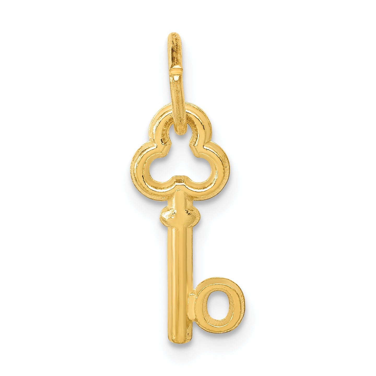 14K Yellow Gold Key Letter O Initial Charm