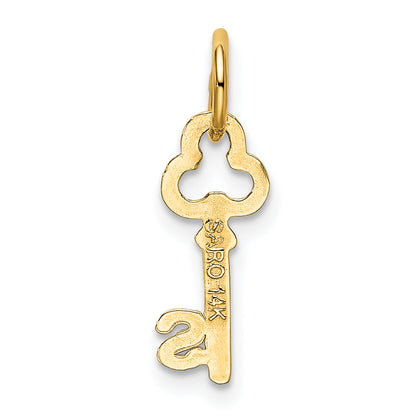 14K Yellow Gold Key Letter S Initial Charm