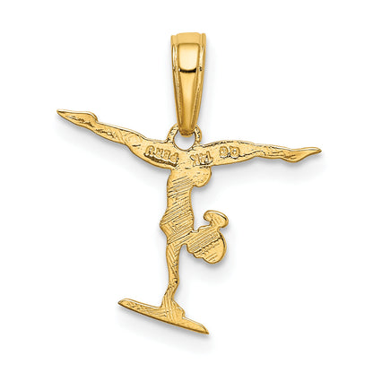 14K Yellow Gold Gymnastics Pendant