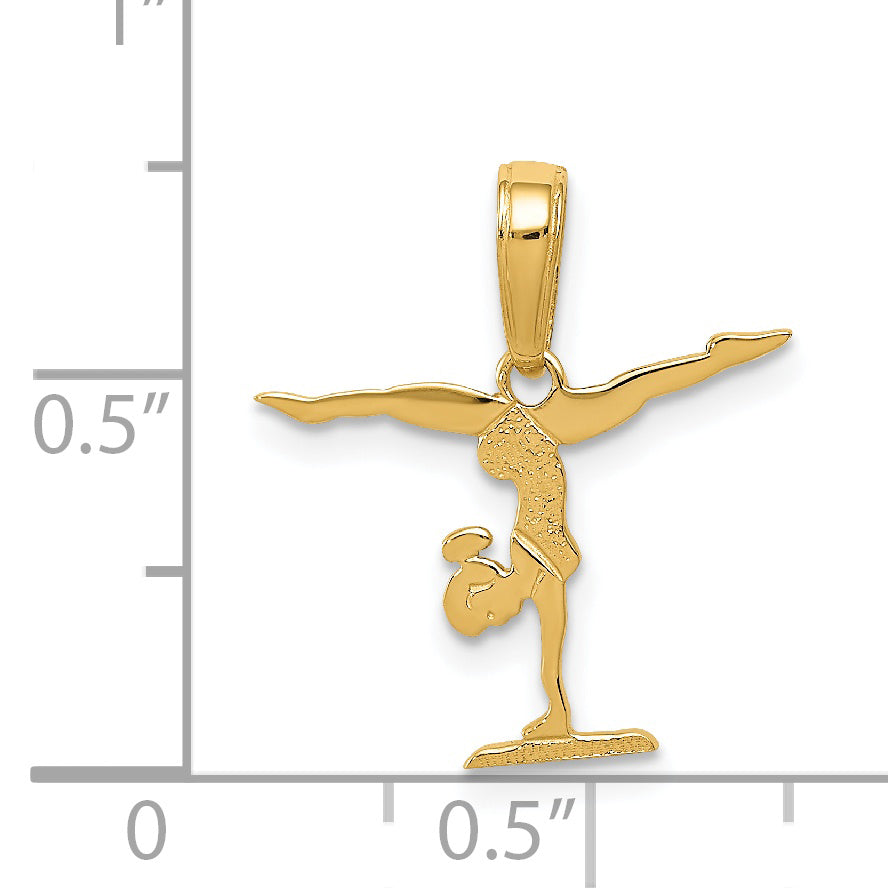 14K Yellow Gold Gymnastics Pendant