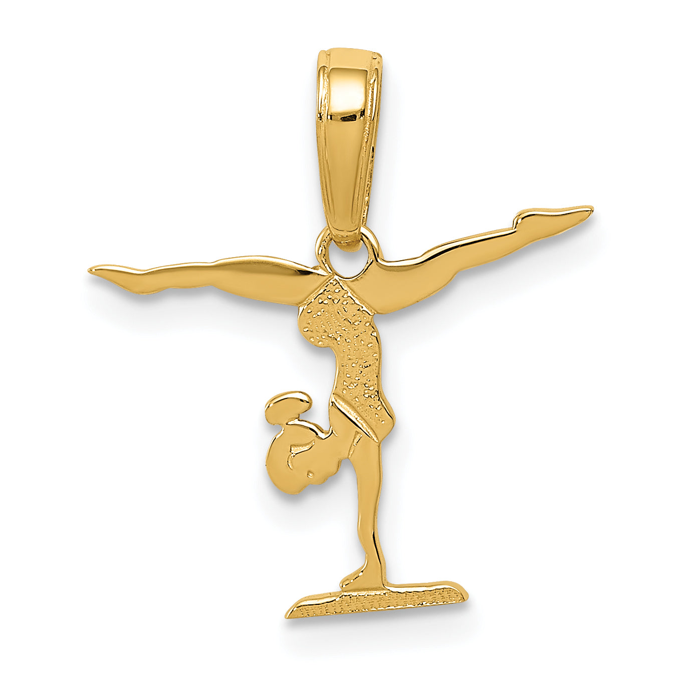 14K Yellow Gold Gymnastics Pendant