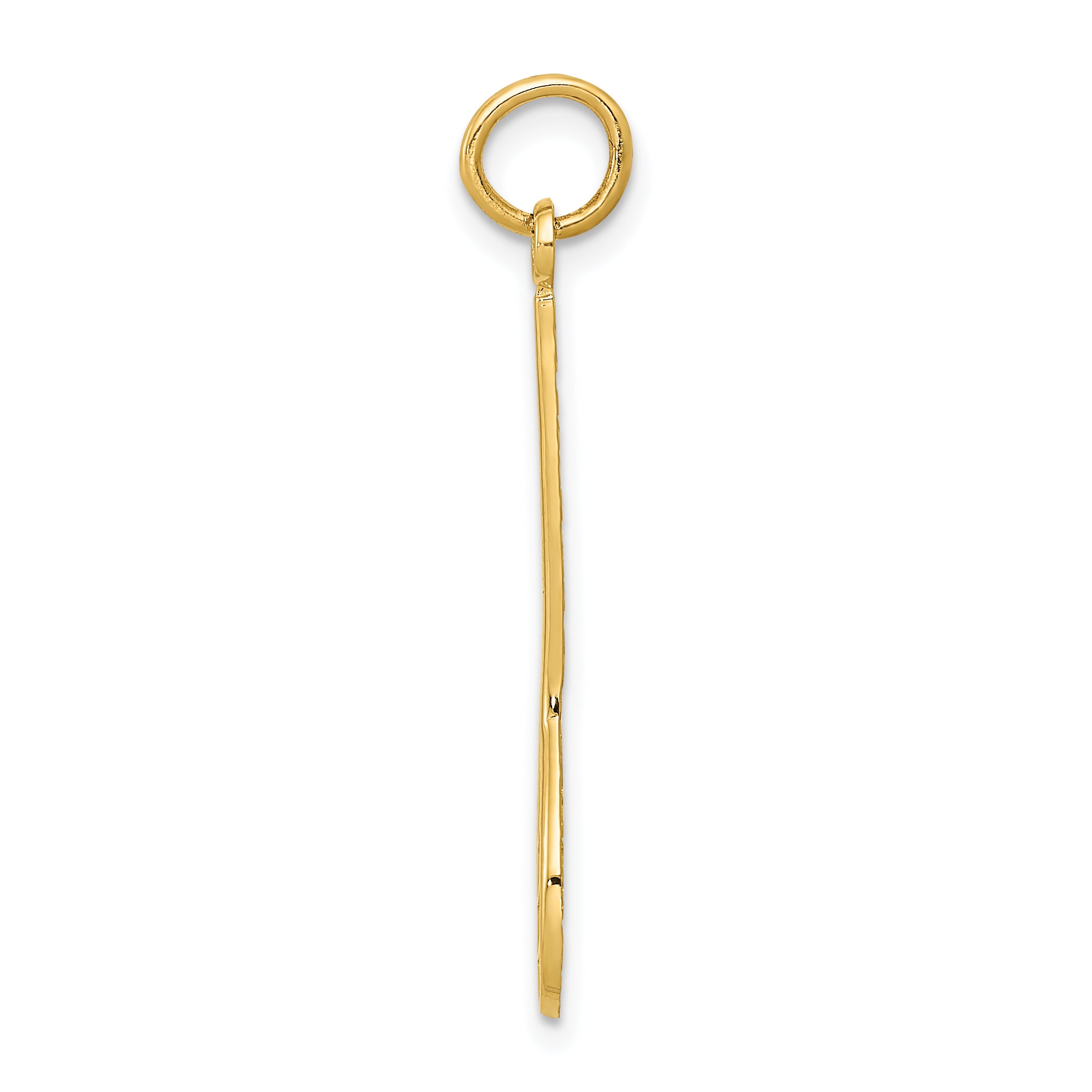 14K Yellow Gold Lacrosse Charm