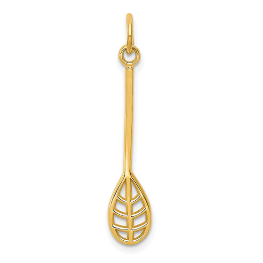 14K Yellow Gold Lacrosse Charm