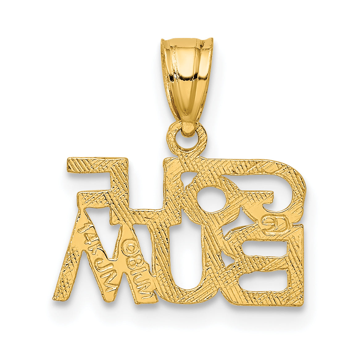 14K Yellow Gold Golf Bum Charm