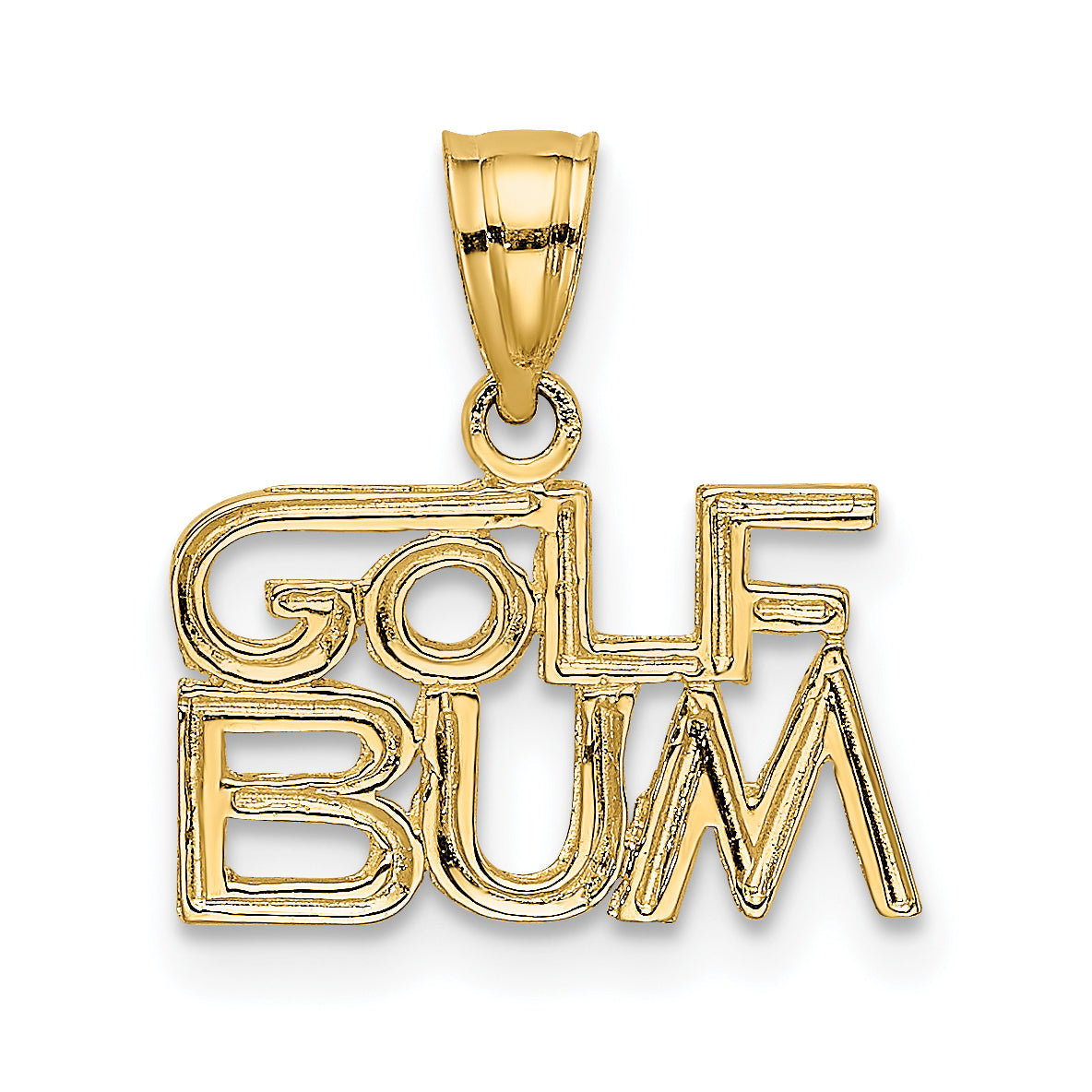 14K Yellow Gold Golf Bum Charm