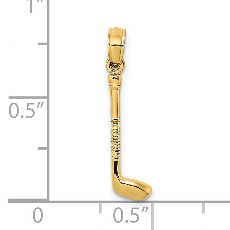 14K Yellow Gold Golf Club Charm
