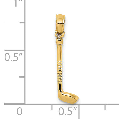 14K Yellow Gold Golf Club Charm