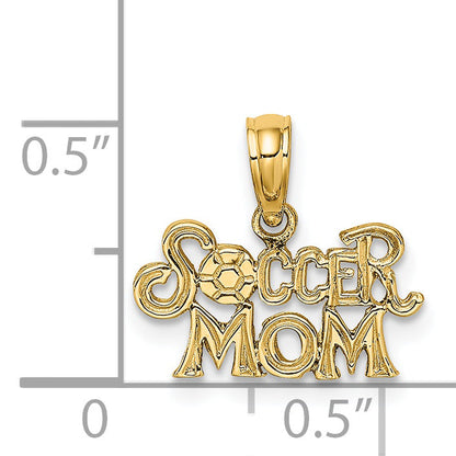 14K Yellow Gold Soccer Mom Charm