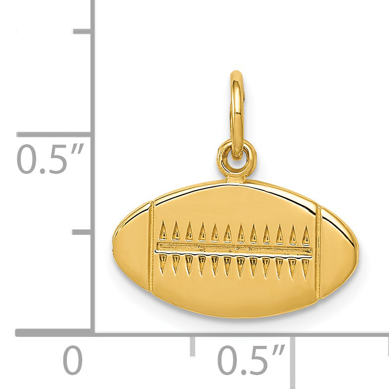 14K Yellow Gold Football Charm