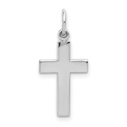 14K White Gold Cross Pendant