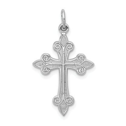 14K White Gold Cross Pendant