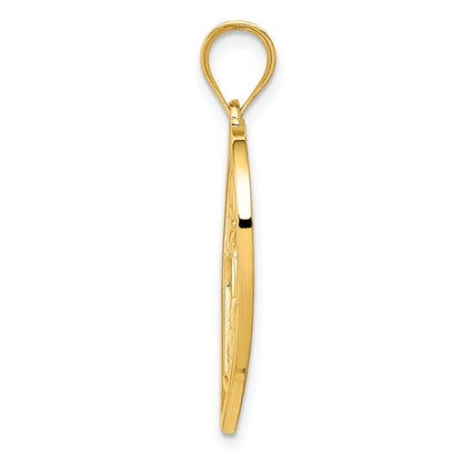 14K Yellow Gold Mother And Child In Heart Pendant