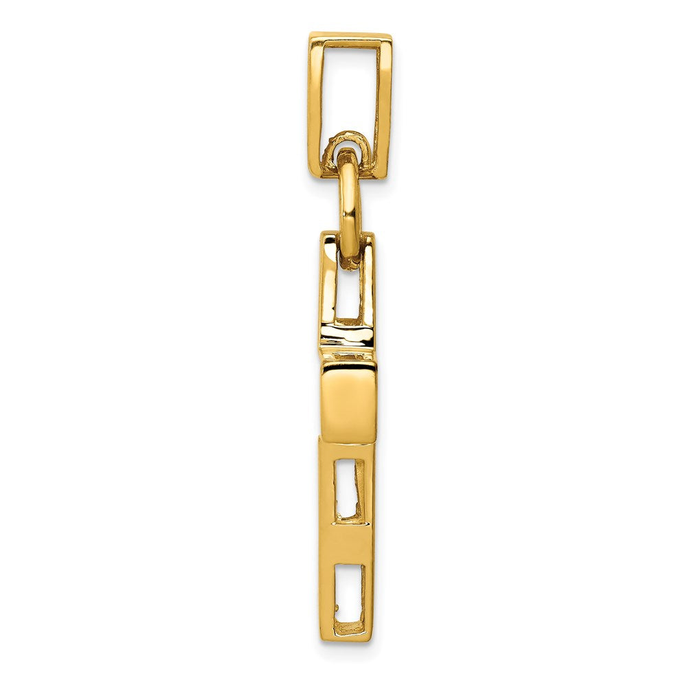 14K Yellow Gold Hollow Cross Pendant