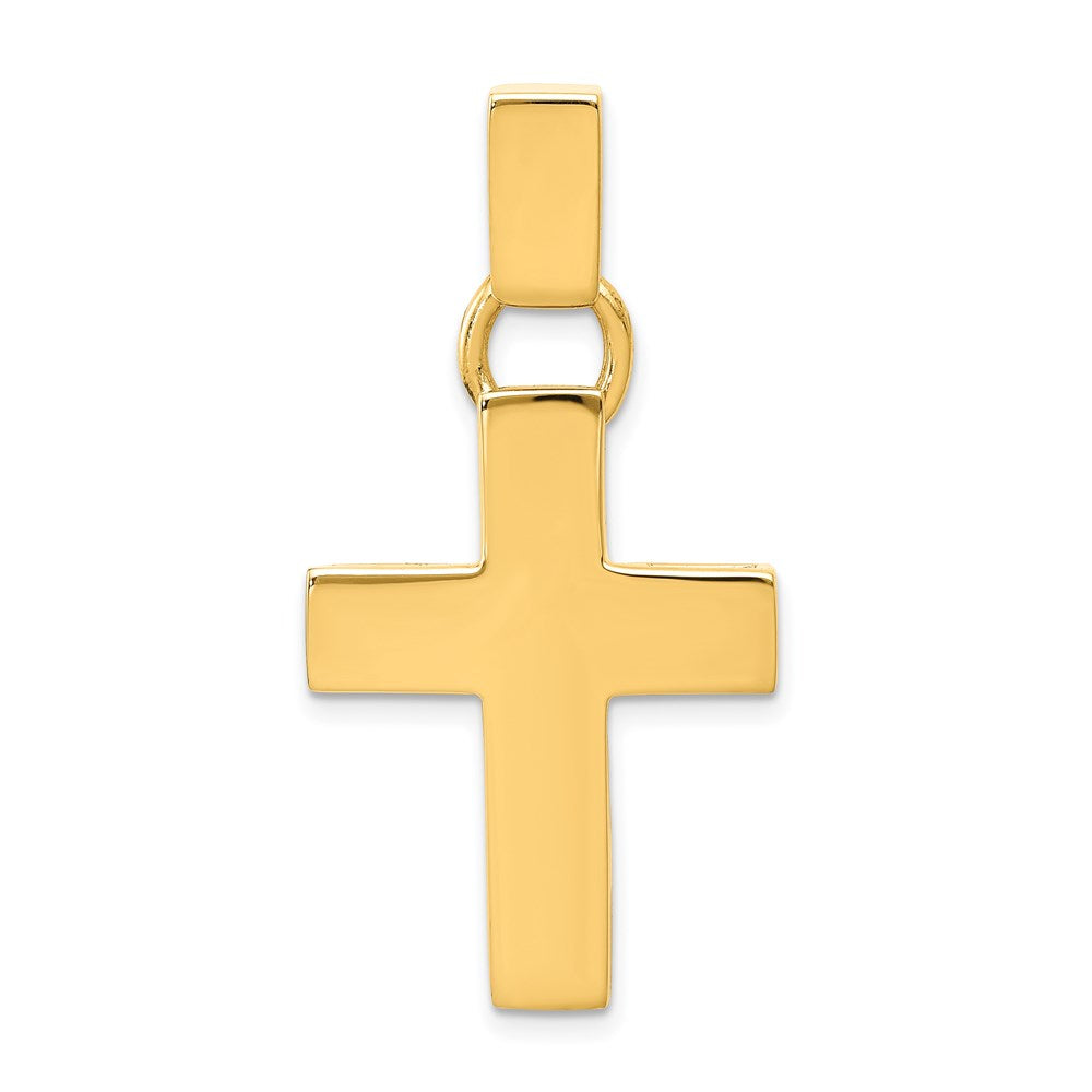14K Yellow Gold Hollow Cross Pendant