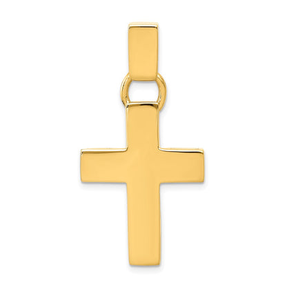 14K Yellow Gold Hollow Cross Pendant