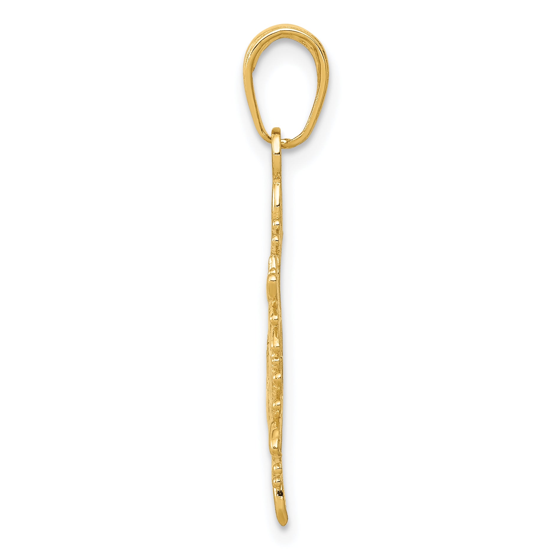 14K Yellow Gold Snowflake Pendant