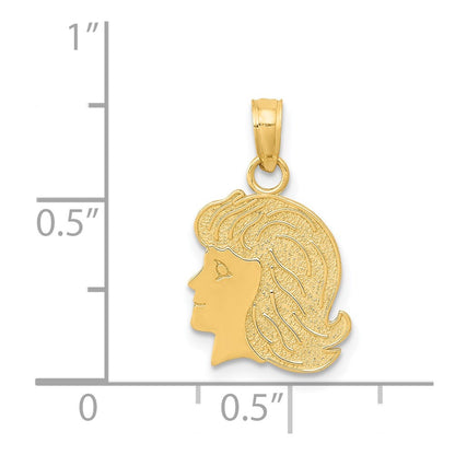 14K Yellow Gold Girl Charm