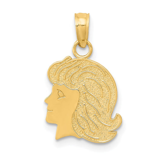 14K Yellow Gold Girl Charm