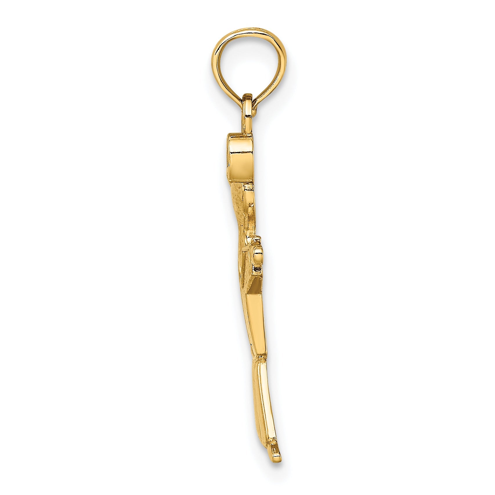 14K Yellow Gold Polished Full Body Boy Charm