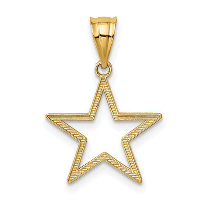 14K Yellow Gold Star Charm