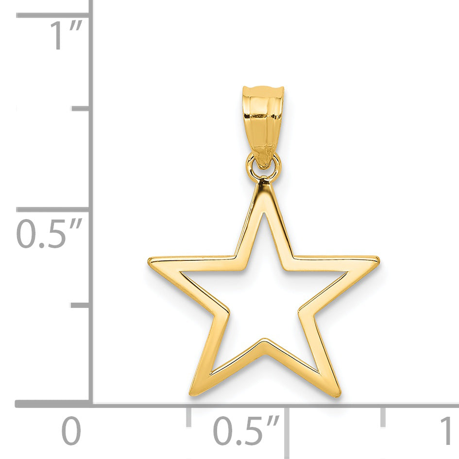 14K Yellow Gold Star Charm