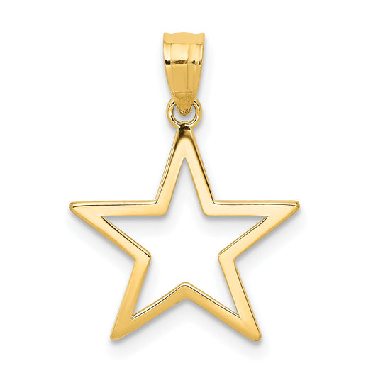 14K Yellow Gold Star Charm