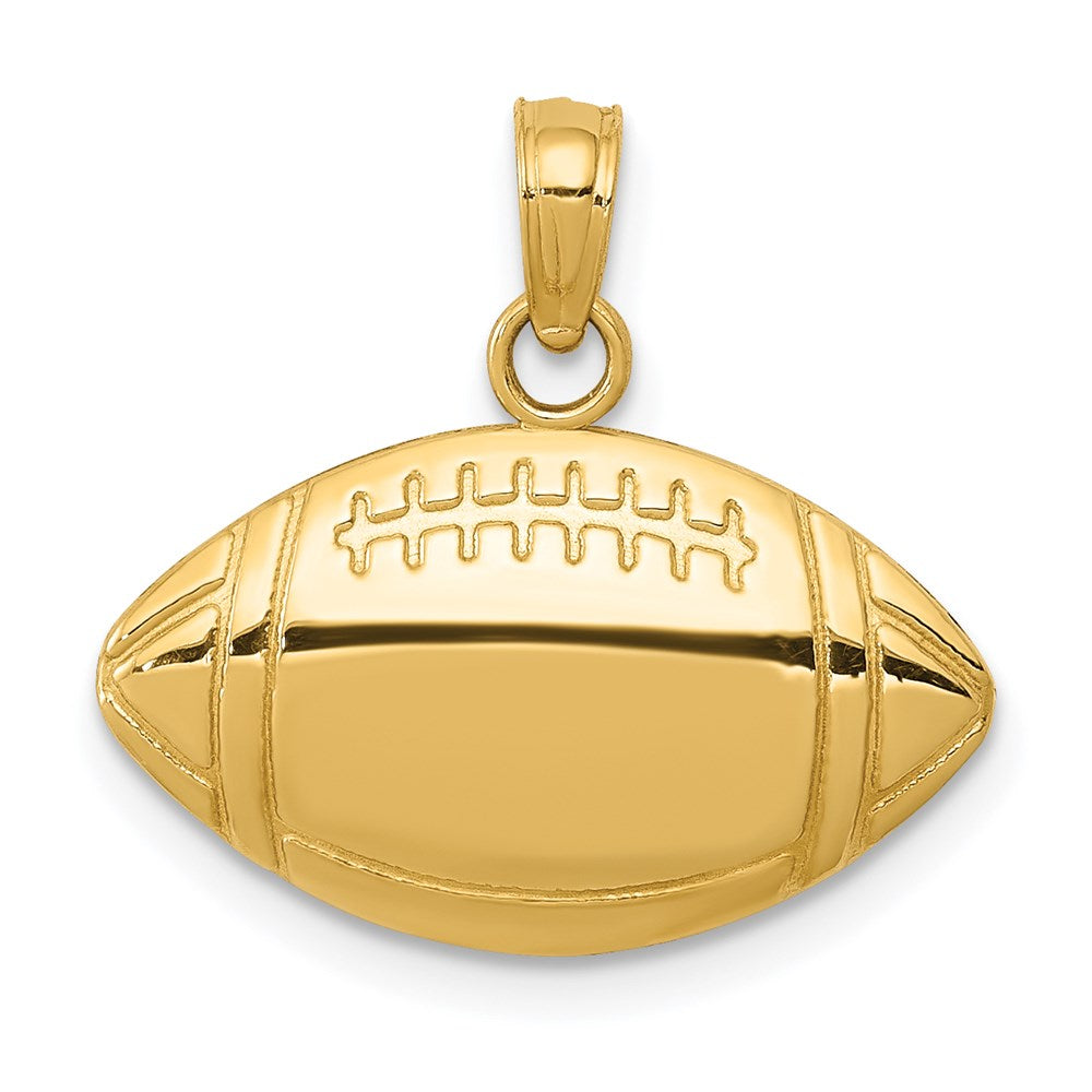 14K Yellow Gold Football Charm