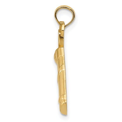 14K Yellow Gold Polished Golf Bag Charm