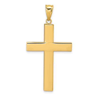 14K Yellow Gold Hollow Cross Pendant