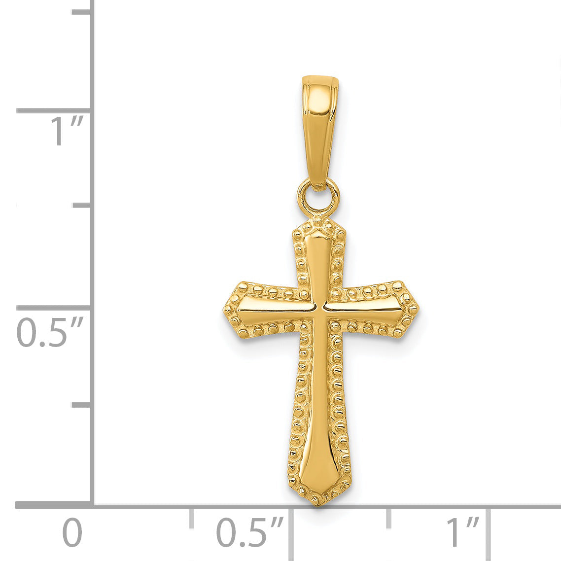 14K Yellow Gold Passion Cross Pendant