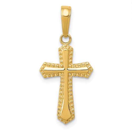 14K Yellow Gold Passion Cross Pendant