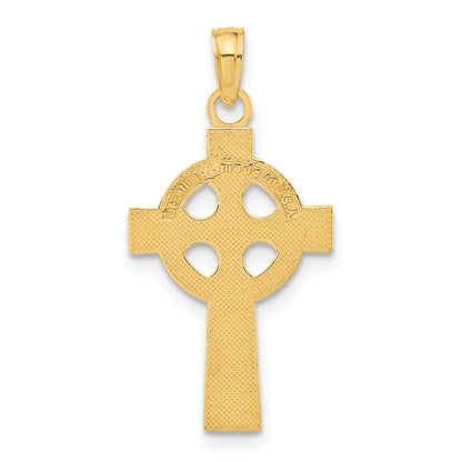 14K Yellow Gold Celtic Cross Pendant