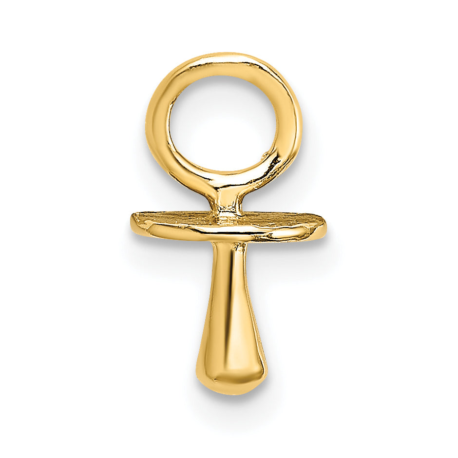 14K Yellow Gold Polished 3-D Pacifier Charm
