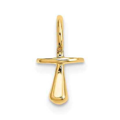 14K Yellow Gold Polished 3-D Pacifier Charm