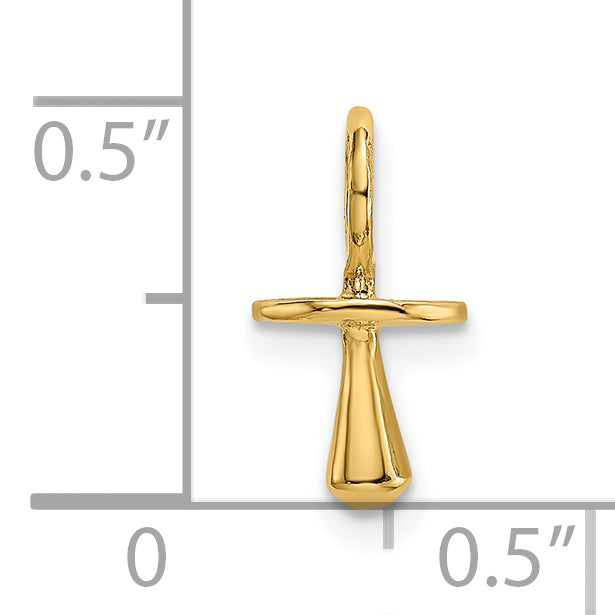 14K Yellow Gold Polished 3-D Pacifier Charm