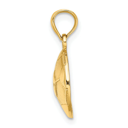 14K Yellow Gold Soccer Ball Charm