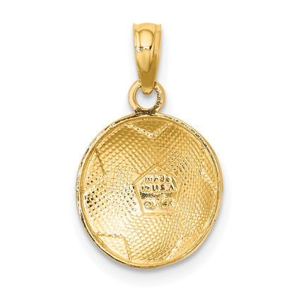 14K Yellow Gold Soccer Ball Charm