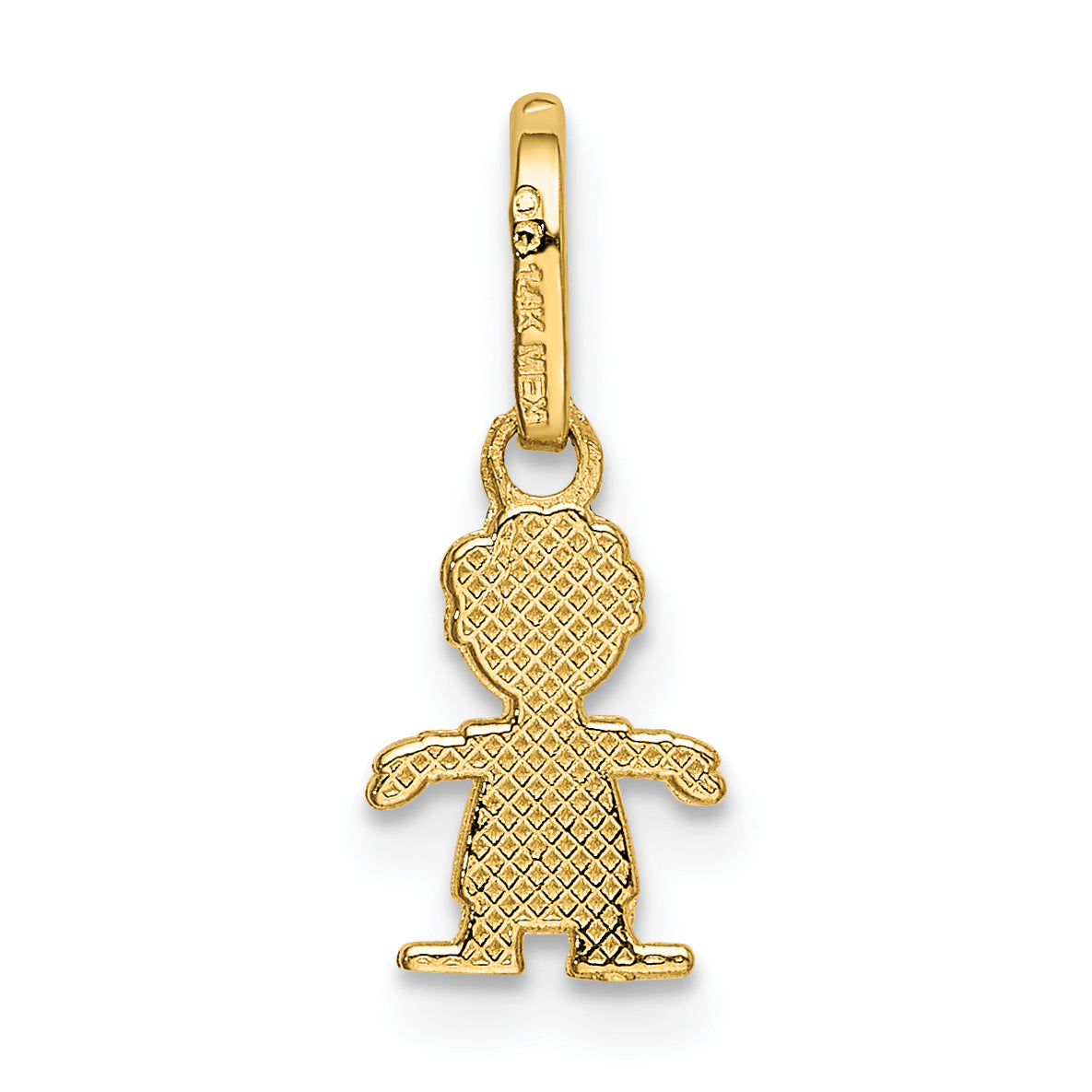 14K Yellow Gold Polished Little Boy Pendant