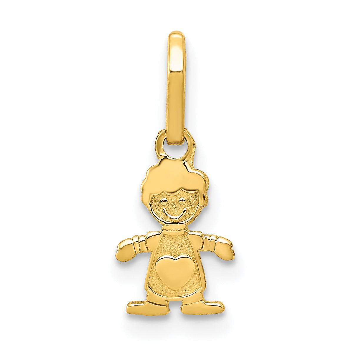 14K Yellow Gold Polished Little Boy Pendant