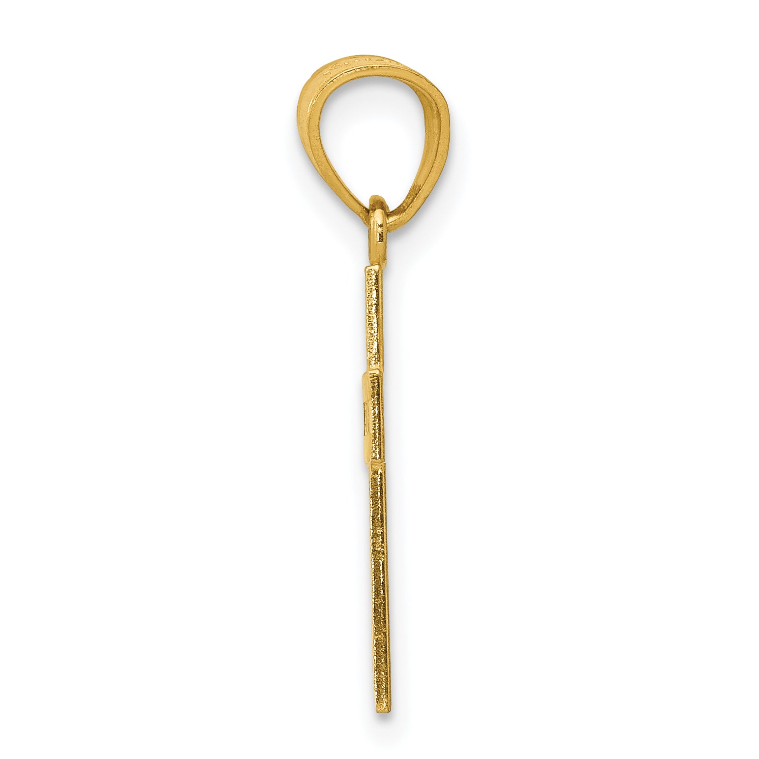 14K Yellow Gold Diamond-Cut Cross W/X Center Pendant