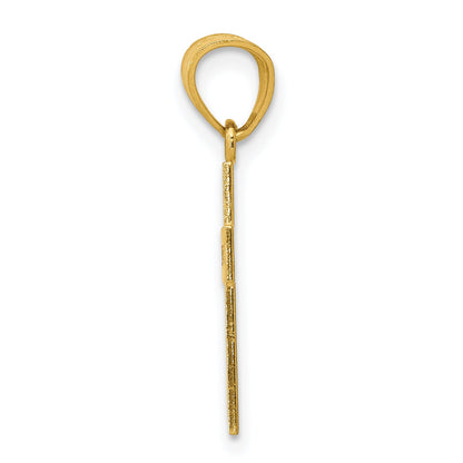 14K Yellow Gold Diamond-Cut Cross W/X Center Pendant