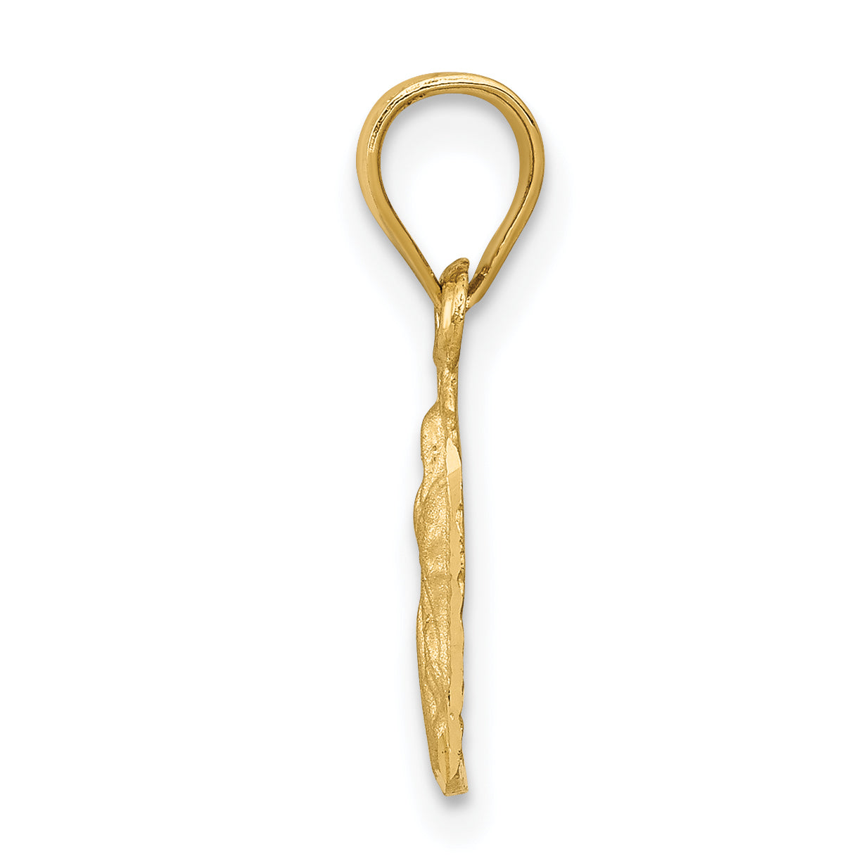14K Yellow Gold Satin & D/C Our Lady Of Guadalupe Pendant