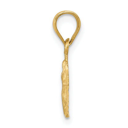 14K Yellow Gold Satin & D/C Our Lady Of Guadalupe Pendant