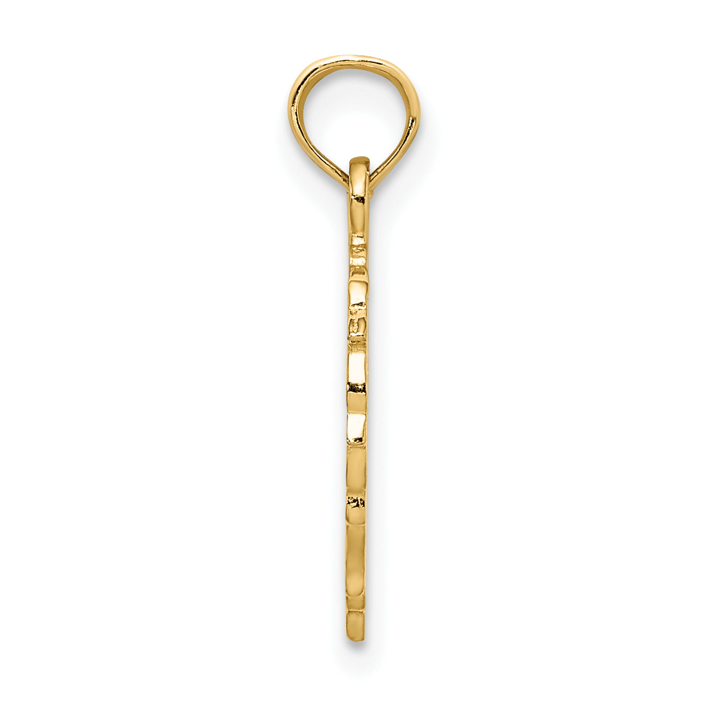 14K Yellow Gold Teddy Bear In Heart Charm