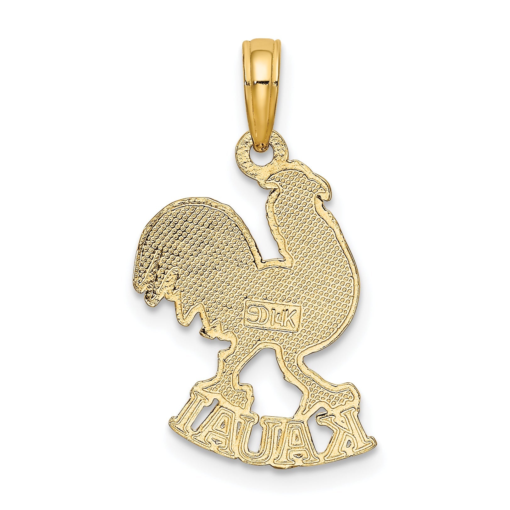14K Yellow Gold Kauai Rooster Charm