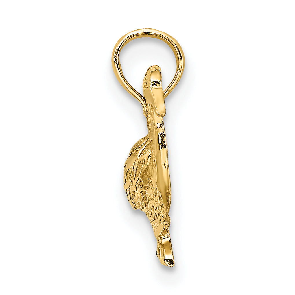 14K Yellow Gold Goose Charm