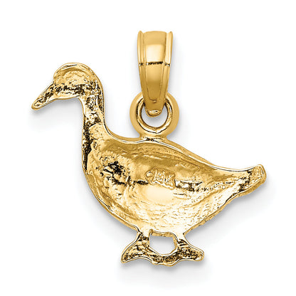 14K Yellow Gold Goose Charm