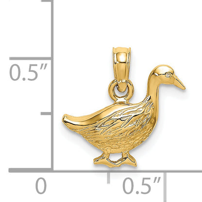 14K Yellow Gold Goose Charm