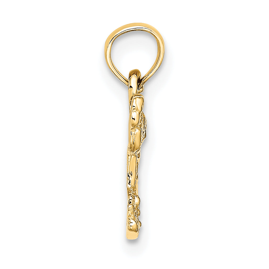 14K Yellow Gold Mini Flamingo Charm